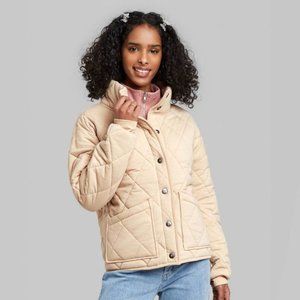 Women's Button-Front Quilted Jacket - Wild Fable™